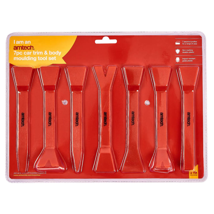 Amtech 7 Piece Trim &amp; Body Moulding Pry Bar Set