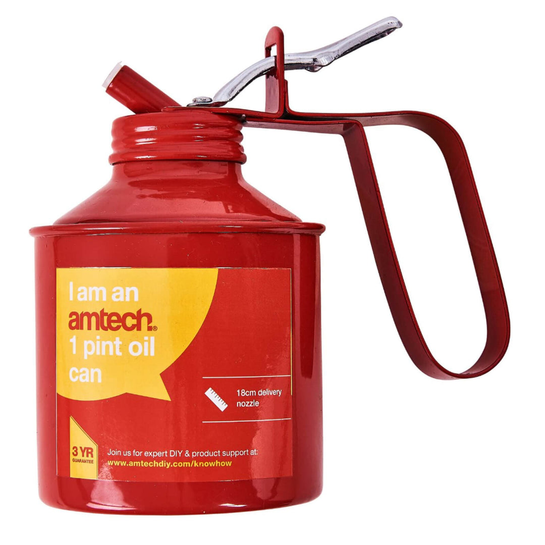 Amtech 1 Pint Oil Can Red