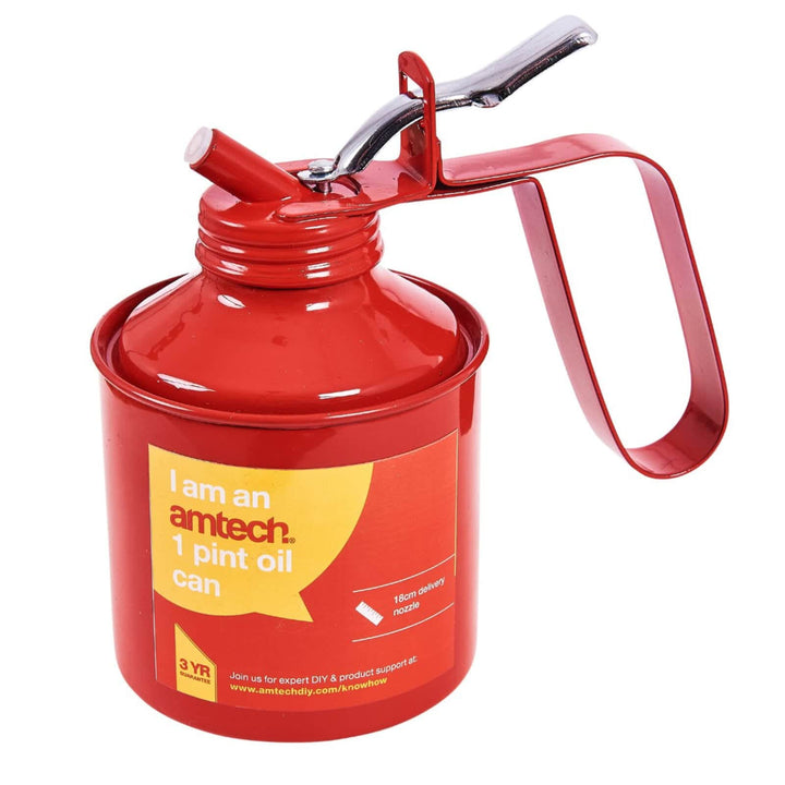 Amtech 1 Pint Oil Can Red