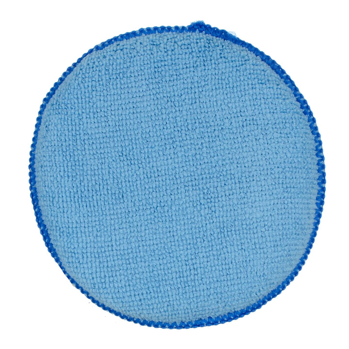 Car Polish Wax Buffer Pad Round Soft Microfibre Blue 12cm