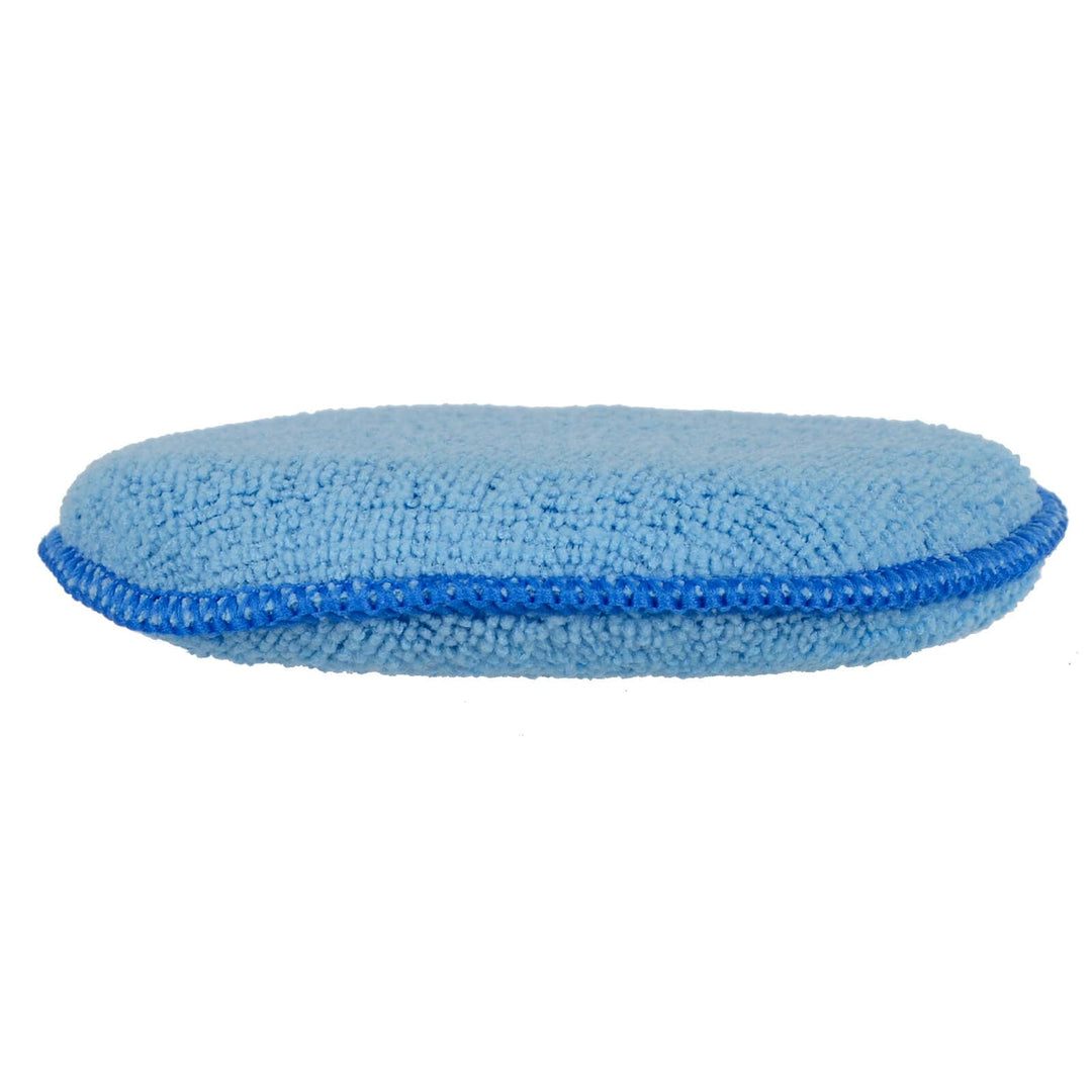 Car Polish Wax Buffer Pad Round Soft Microfibre Blue 12cm