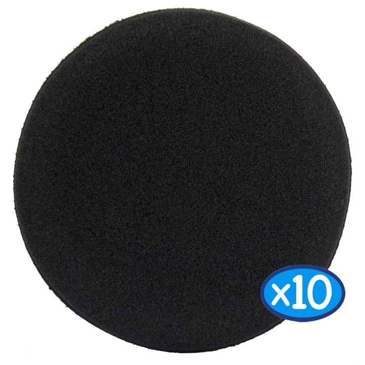 10 x Polish Wax Applicator Pads Black Sponge Kent Car Care 13cm