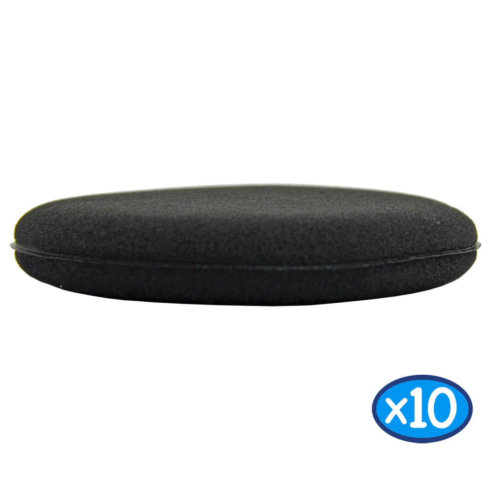 10 x Polish Wax Applicator Pads Black Sponge Kent Car Care 13cm