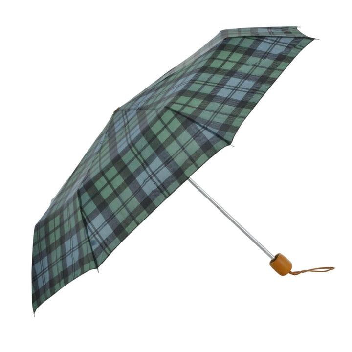 Drizzles Classic Tartan Supermini Umbrella Manual Brolly Green