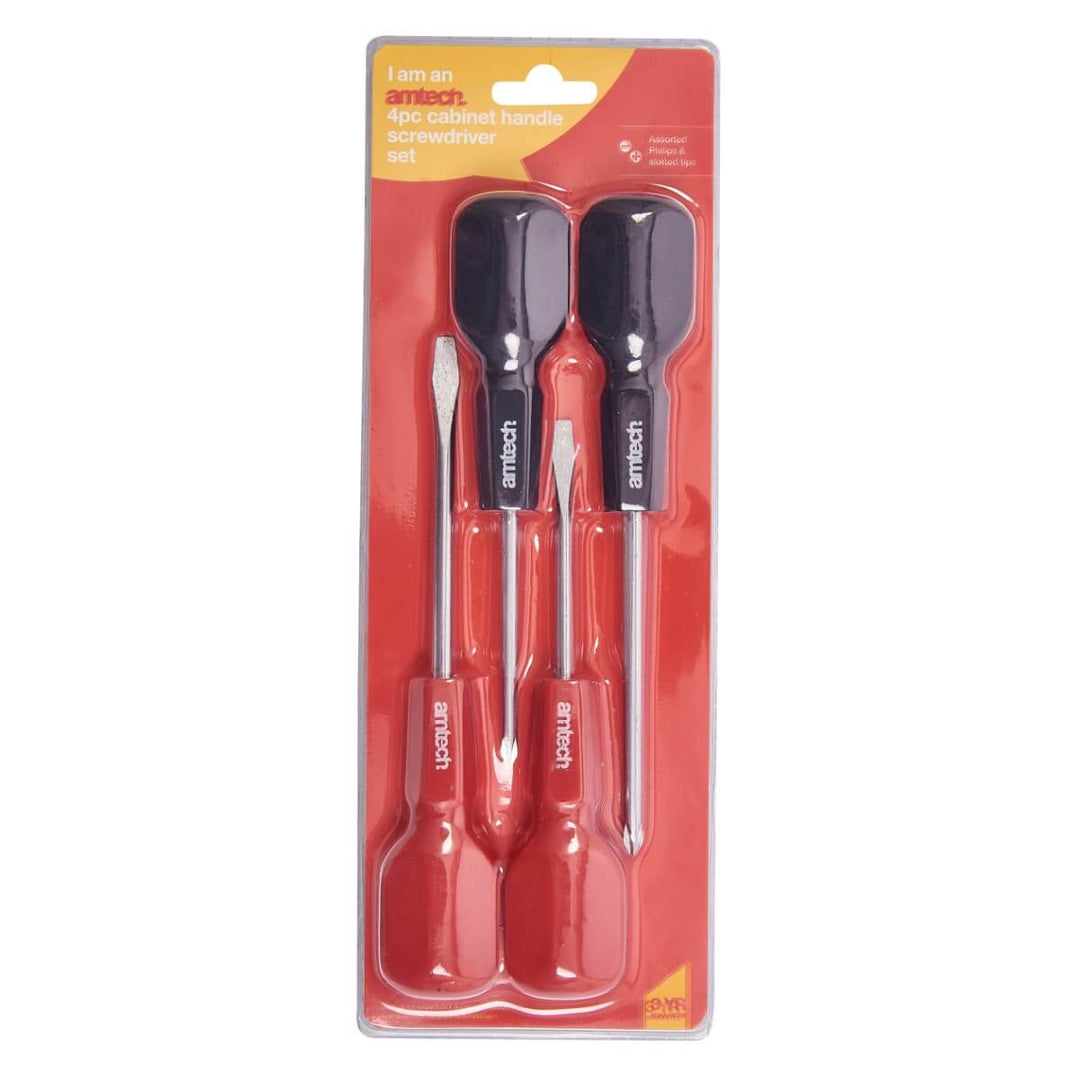 Amtech 4 Piece Cabinet Handle Screwdriver Set