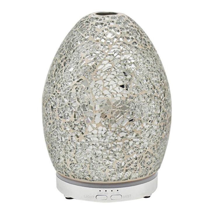 Aroma Humidifier Mosaic Egg Shape Colour Change LED Light 16cm