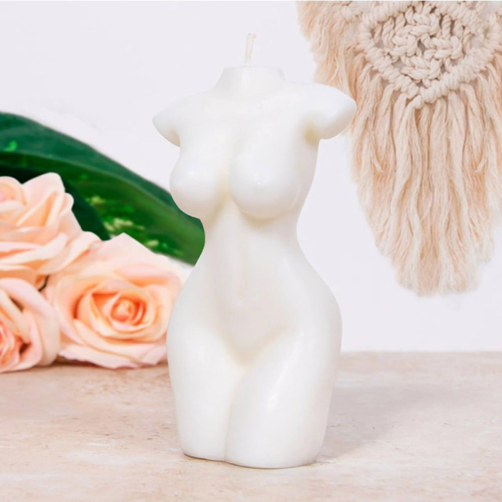 Scented Body Candle Female Torso Shape Wax Sculpture 15cm