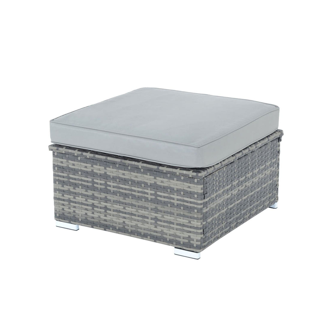 Azuma Monaco Grey Rattan Storage Ottoman Garden Furniture