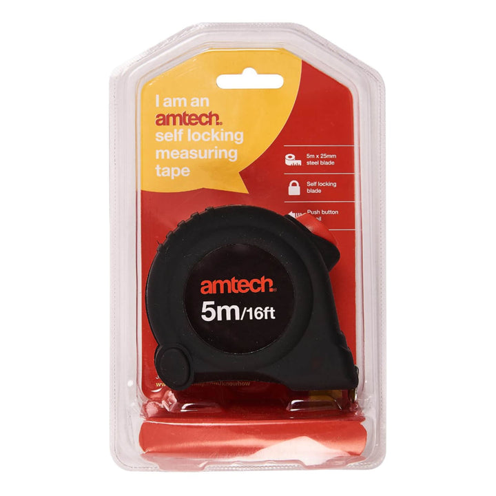 Amtech Self Locking Measuring Tape 5m 7.5m