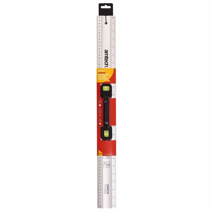 Amtech 24" Aluminium Ruler With Spirit Level