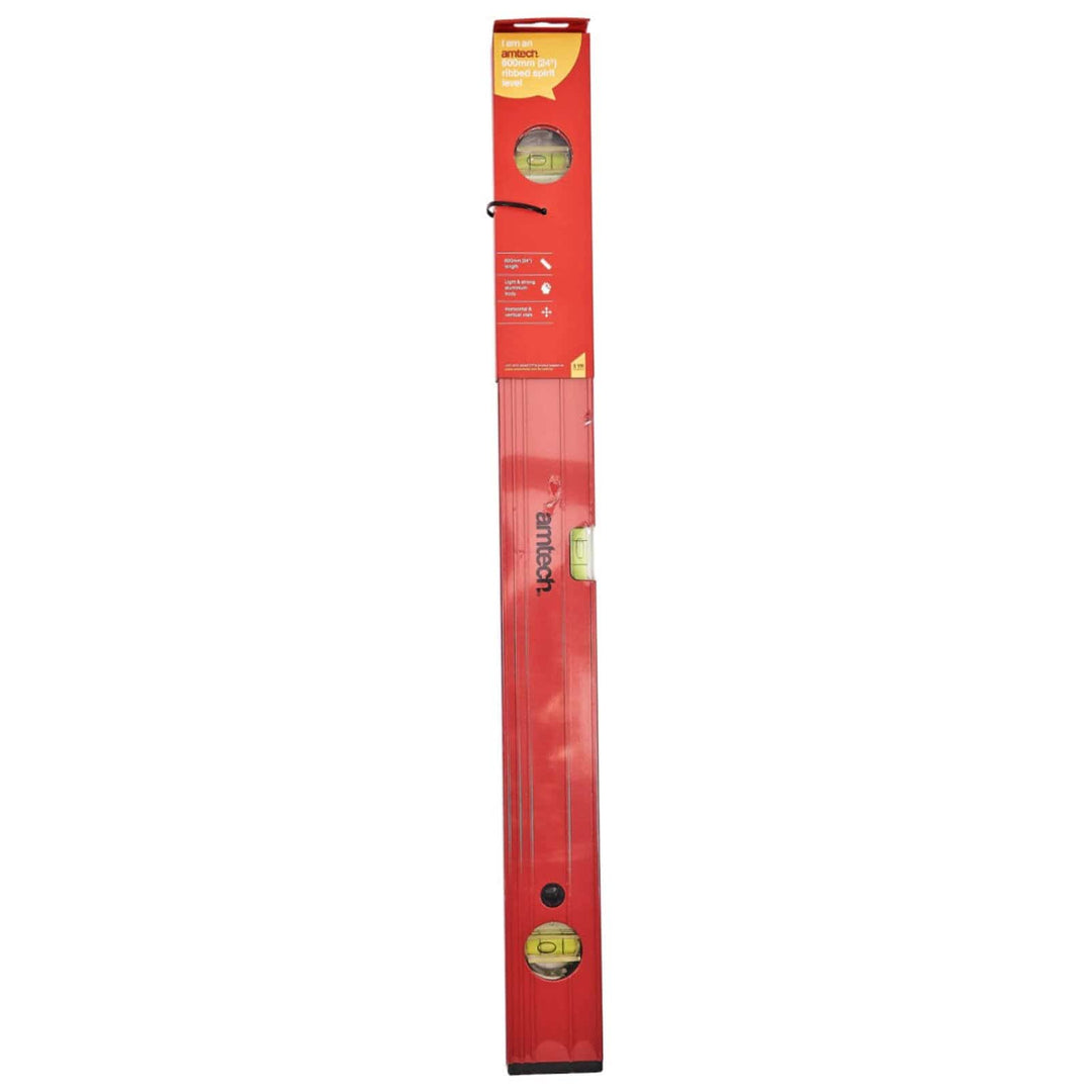 Amtech Ribbed Spirit Level 24" 36" 48"