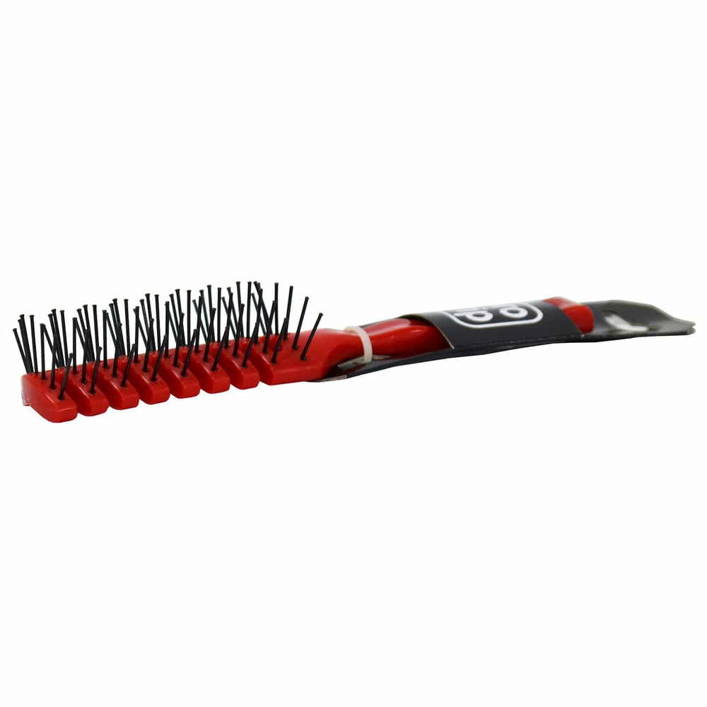 Pro Tip Vented Hair Brush Quick Blow Dry Red Handle 9 Rows 19cm