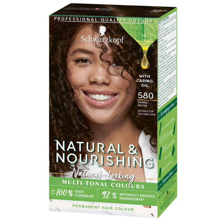 Schwarzkopf Natural & Nourishing Permanent Vegan Hair Dye 580 - Darkest Brown