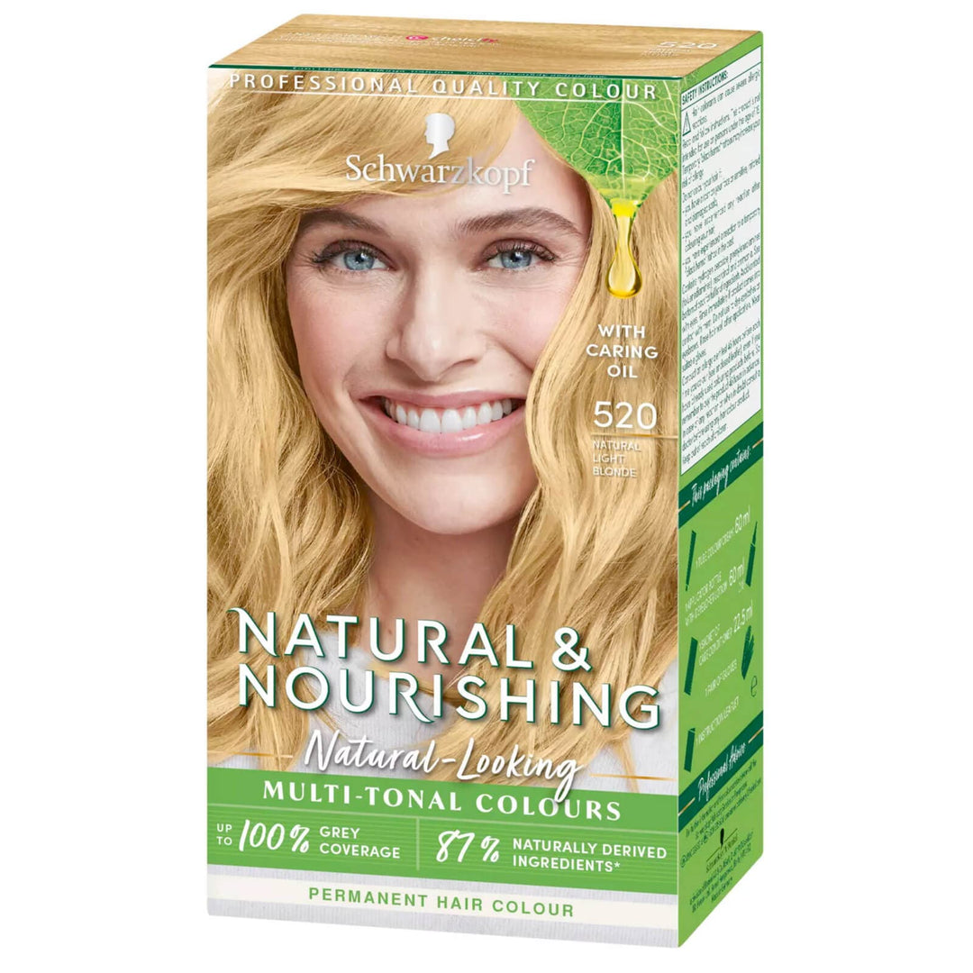 Schwarzkopf Natural & Nourishing Permanent Vegan Hair Dye 520 - Natural Light Blonde