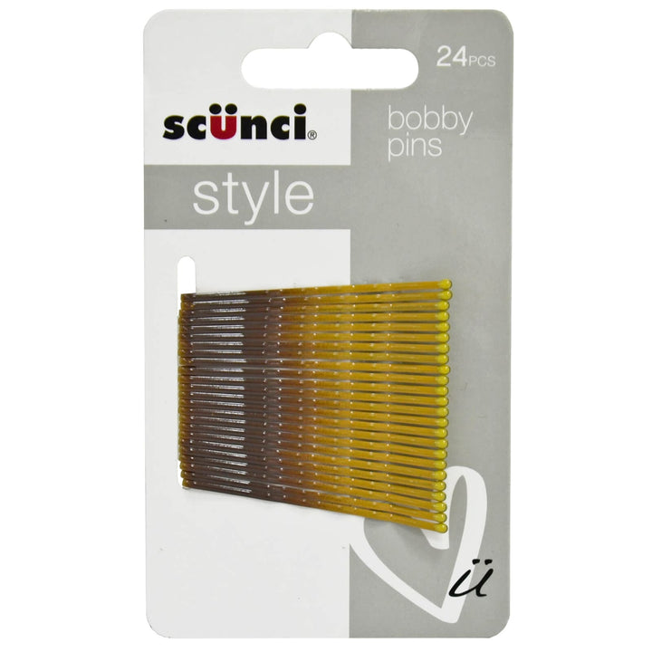 Scunci Style Pack Of 24 Bobby Pins Hair Grips Kirby 5cm Blonde