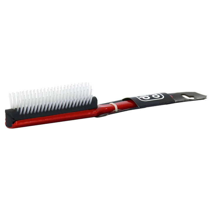 Pro Tip Styling Brush Black Cushion White Bristles Red Handle