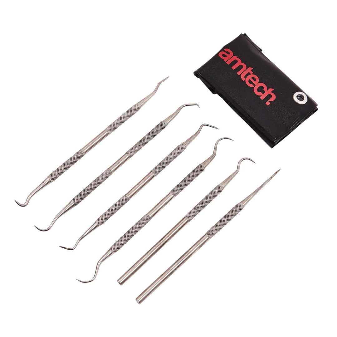 Amtech 6 Piece Probe Set Stainless Steel With Storage Pouch