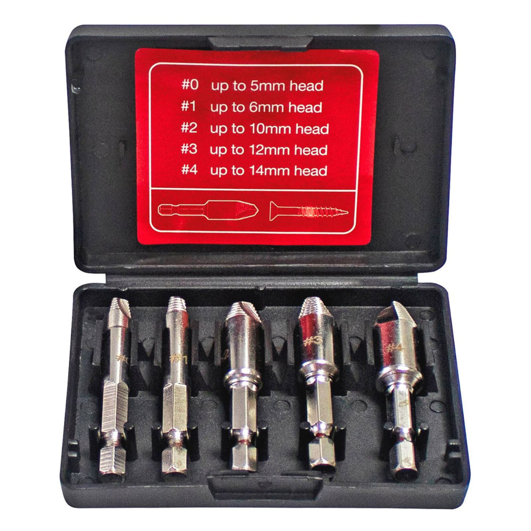 Amtech 5 Piece Cross Head Screw Remover Set