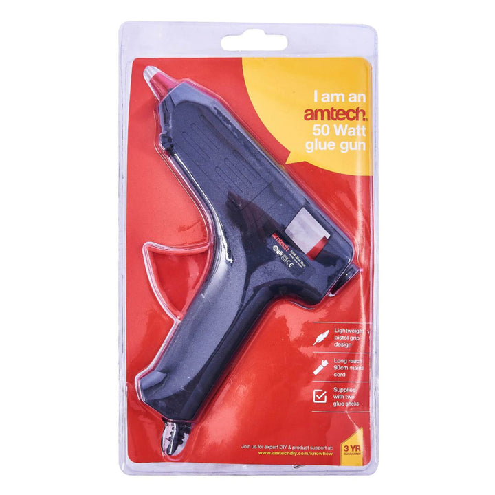 Amtech 50W Lightweight Glue Gun Pistol Grip