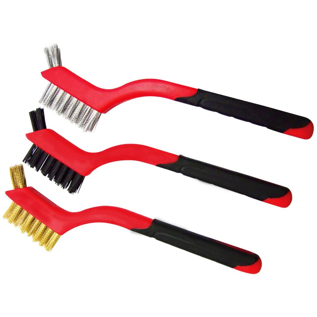 Amtech 3 Piece 2-In-1 Mini Wire Brush Set