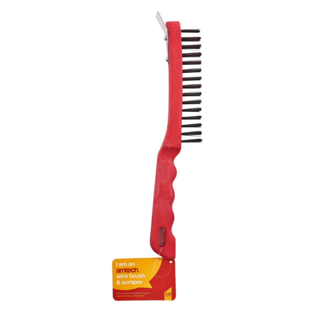 Amtech 4 Row Wire Brush And Scraper