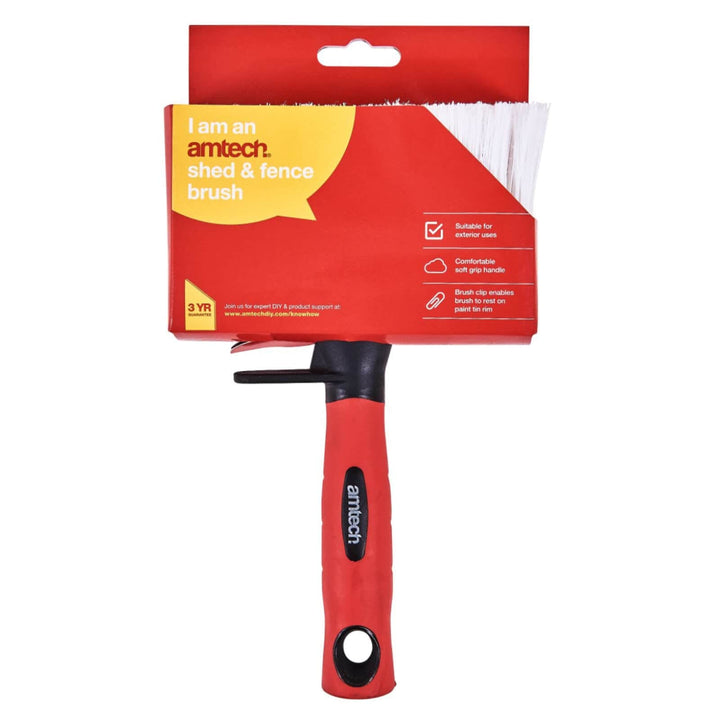 Amtech Shed &amp; Fence Brush Comfort Grip