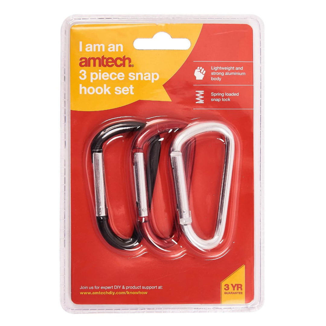 Amtech 3 Piece Snap Hook Set