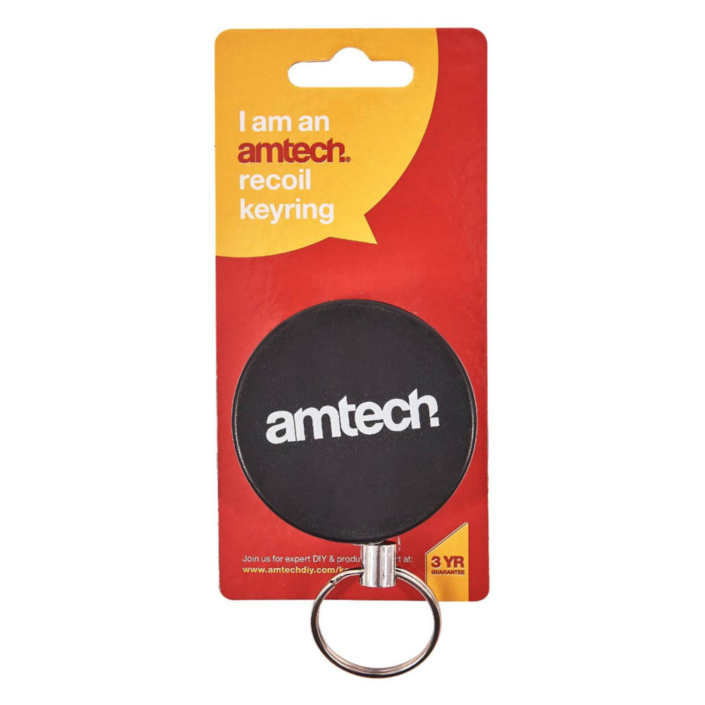 Amtech Recoil Keyring Black 700mm Length