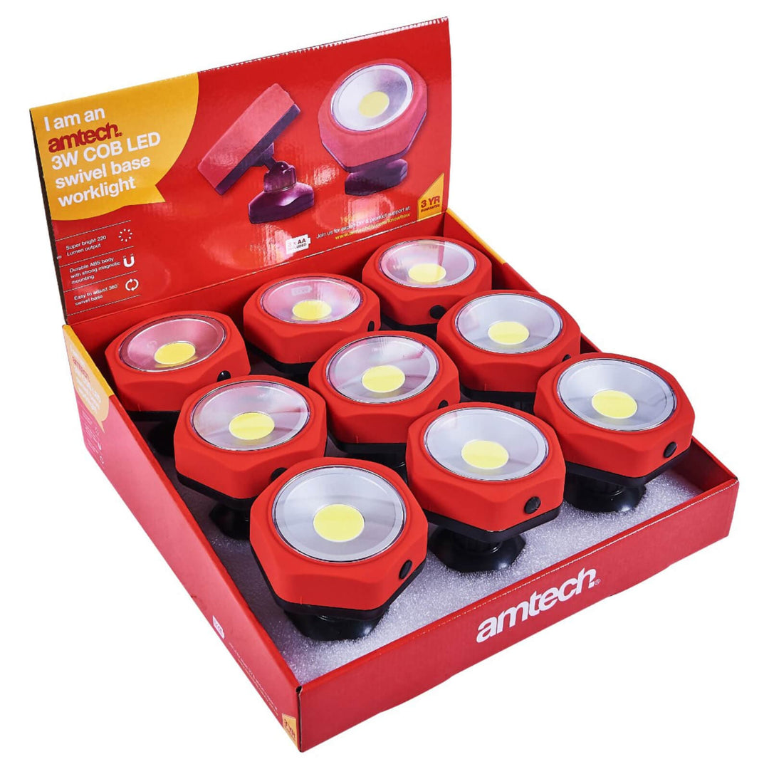 Amtech 3W COB LED Swivel Base Worklight