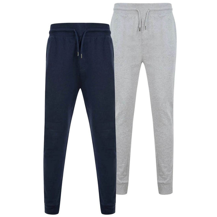 2 Pack Mens Jogging Trousers Grey Navy Lounge Sweat Pants S