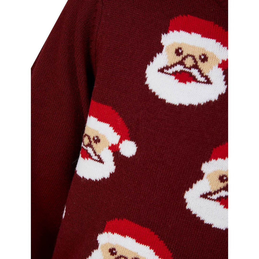 Kids Christmas Jumper Novelty Santa Claus Faces