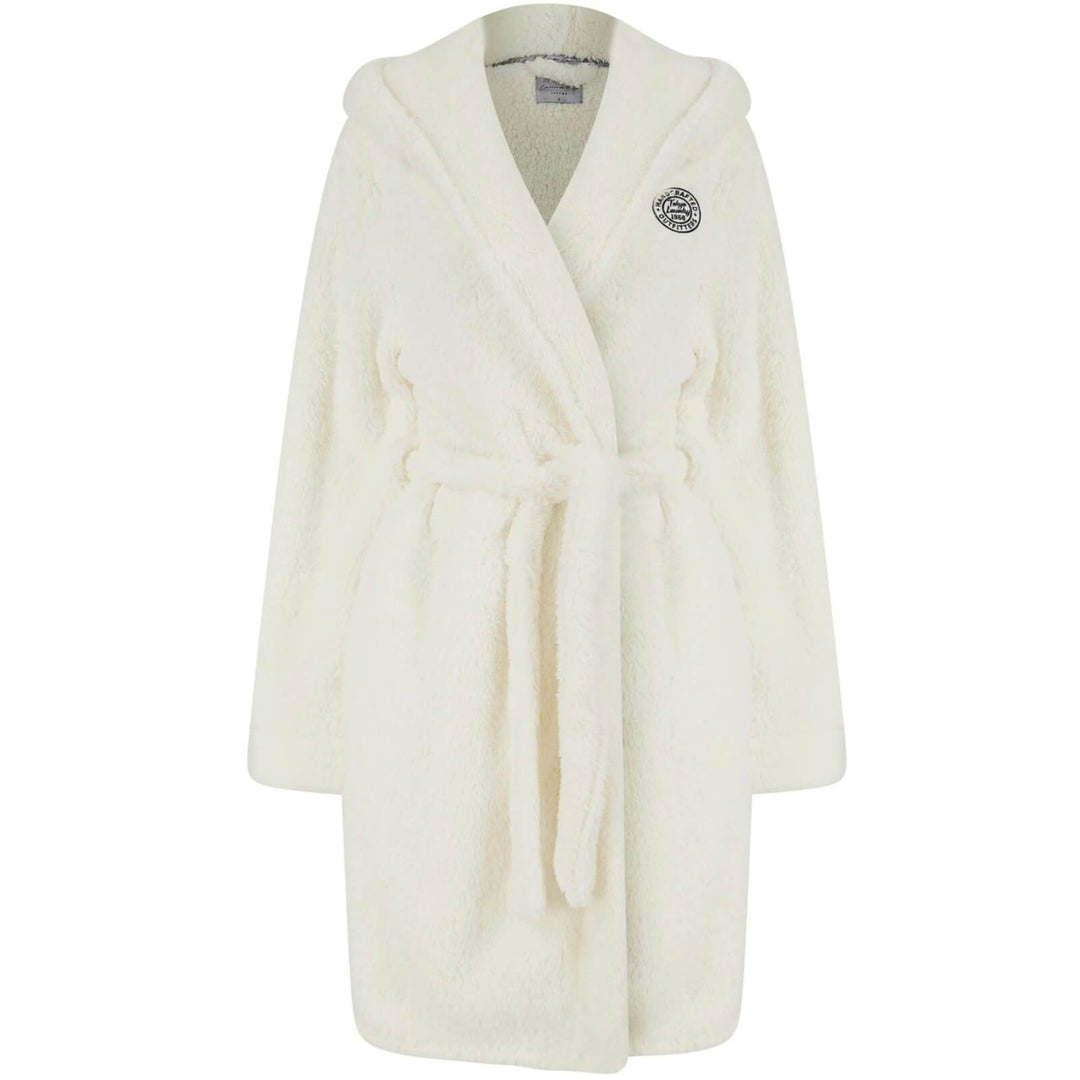 Womens Soft Fleece Dressing Gown Tokyo Laundry Rosethorns Ecru / S