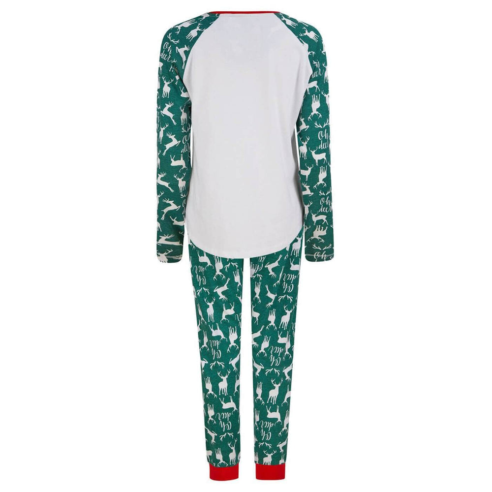 Womens Christmas Pyjama Set Stag Head Motif