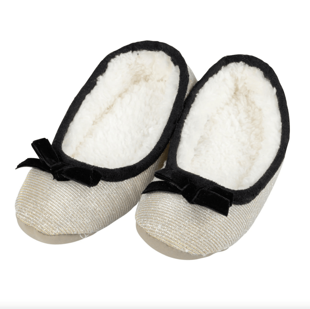 Girls Sparkle Effect Ballet Slippers Assorted Colours Gold / UK 9-10