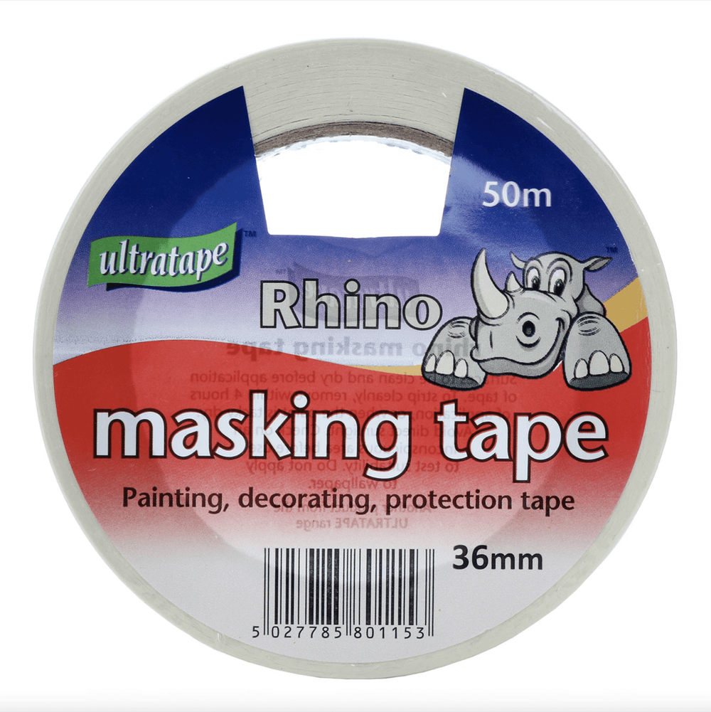 Ultratape Rhino 50m Masking Tape For Painting & Decorating 36mm