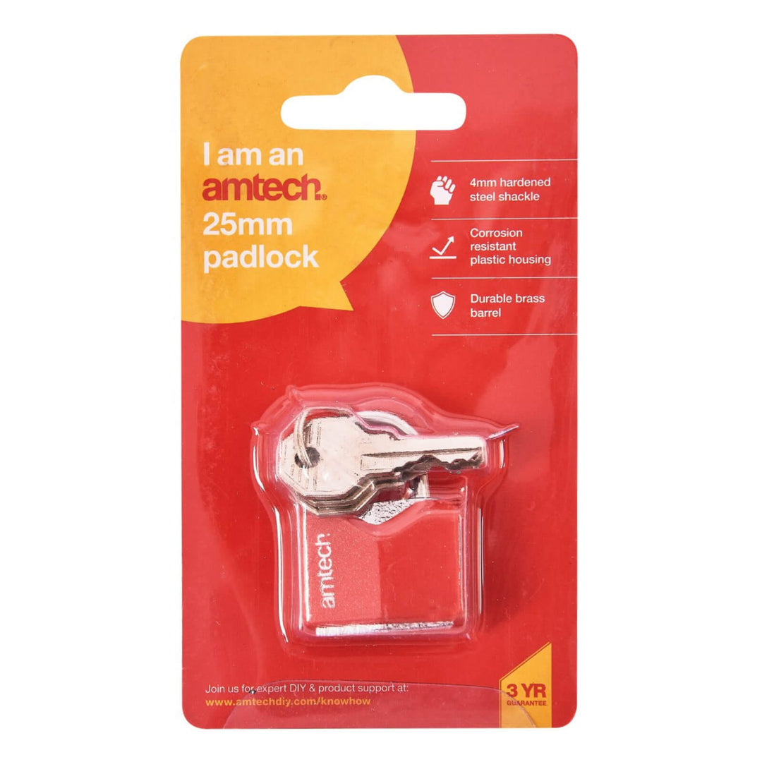 Amtech Chrome Plated Padlock 25mm-60mm