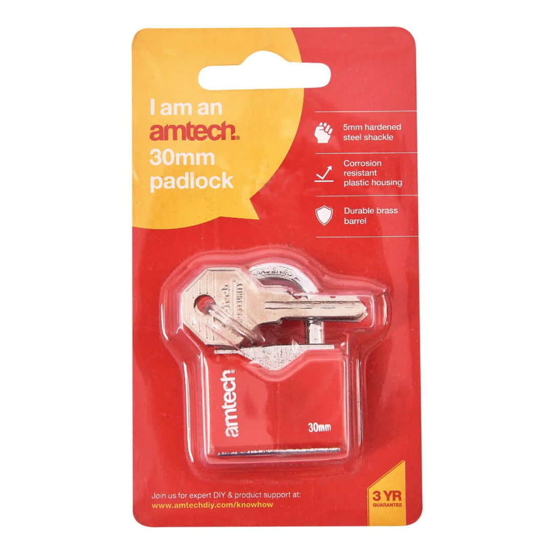 Amtech Chrome Plated Padlock 25mm-60mm