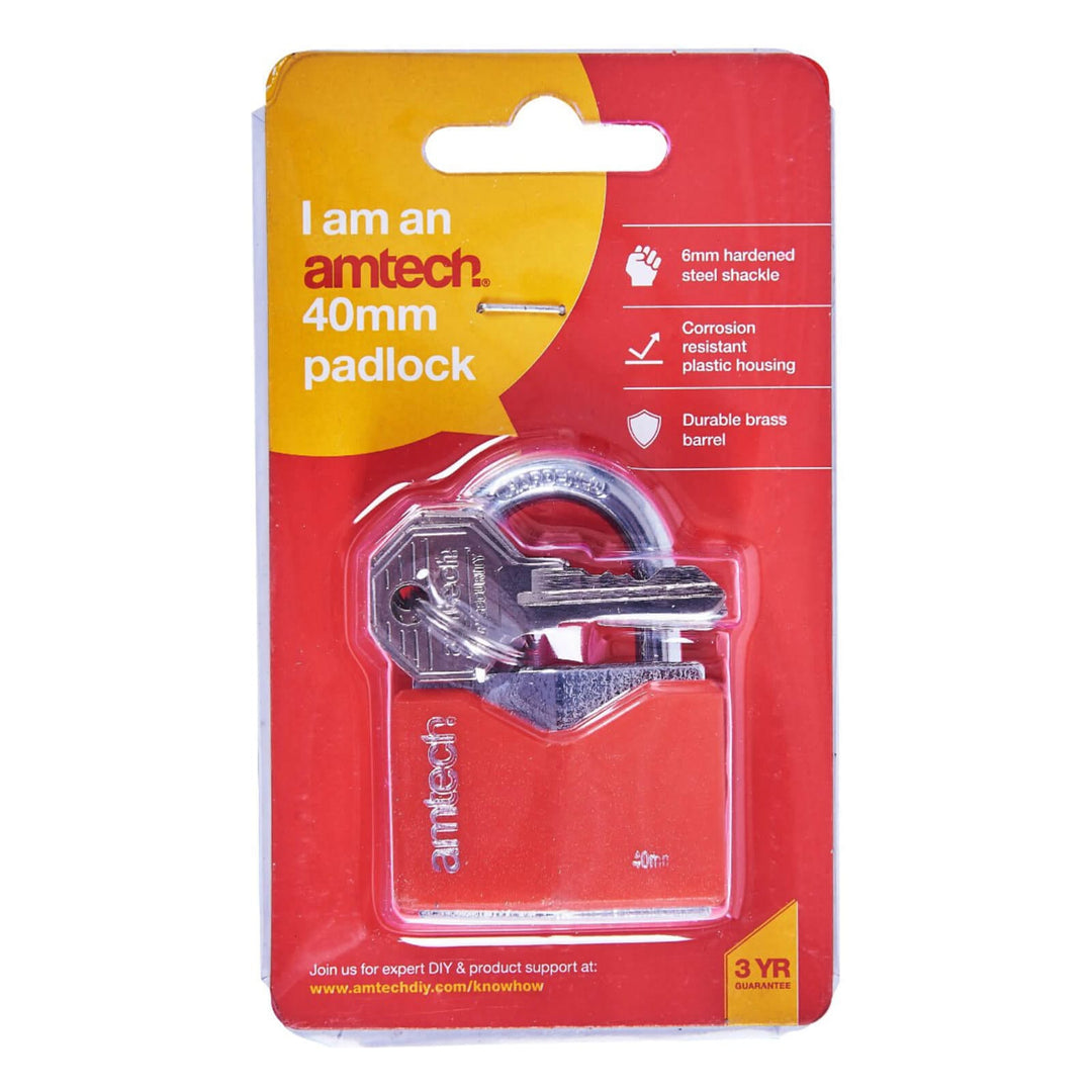 Amtech Chrome Plated Padlock 25mm-60mm