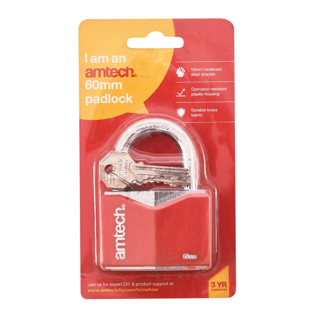 Amtech Chrome Plated Padlock 25mm-60mm