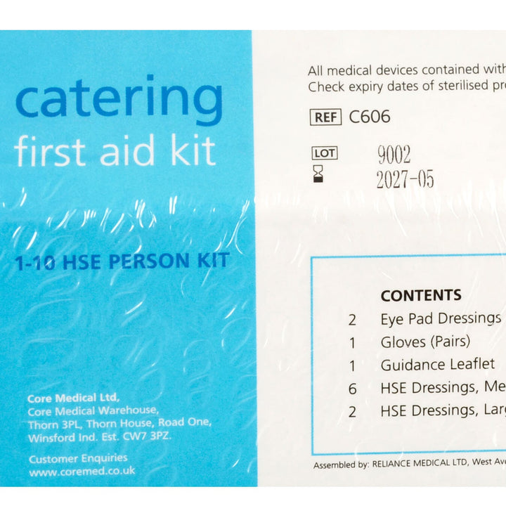 Catering First Aid Kit 10 Person Work Home Wall Mountable