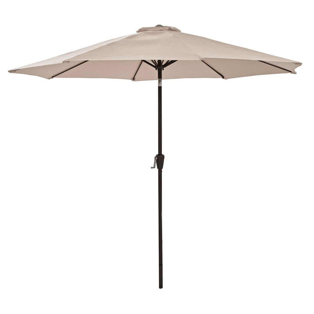 3m Round Parasol Crank Tilt Garden Patio Shade Umbrella Taupe