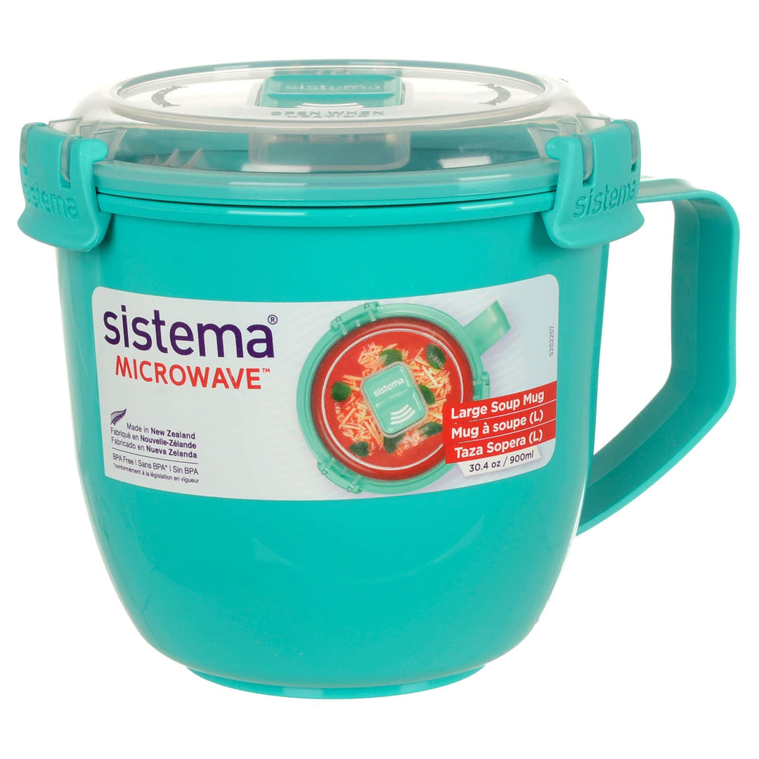 Sistema Microwave Large Soup Mug Noodles Home Office 900ml