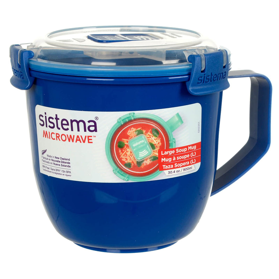 Sistema Microwave Large Soup Mug Noodles Home Office 900ml