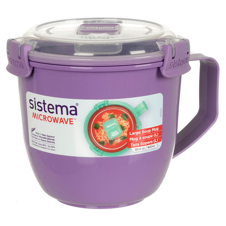 Sistema Microwave Large Soup Mug Noodles Home Office 900ml