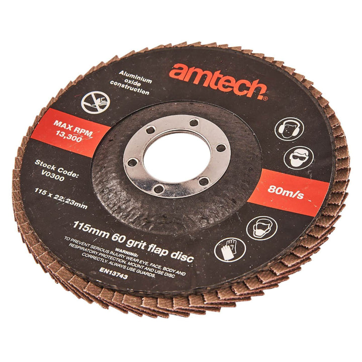 Amtech 115mm Flap Disc 60 Grit 80 Grit