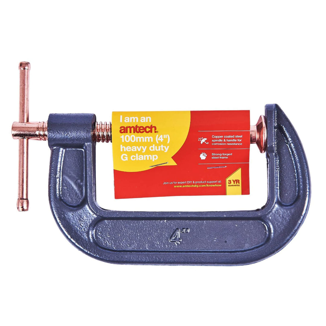 Amtech Heavy Duty G Clamp Copper Coated 2" 4"