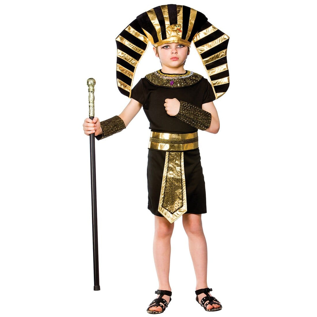 Boys Ancient Egypt Pharaoh King Gold Black Halloween Costume L (8-10 years)