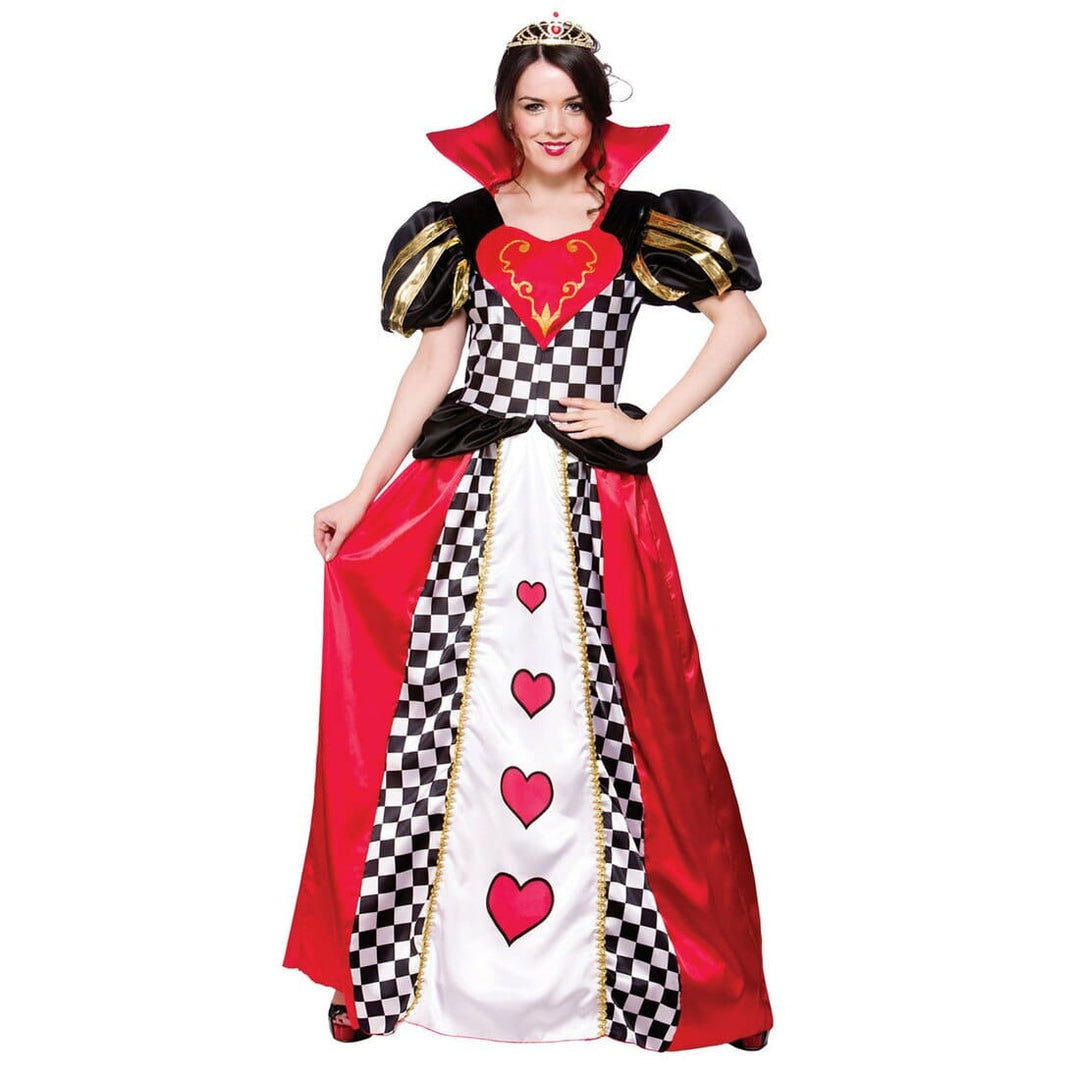 Womens Fairytale Queen Of Hearts Fancy Dress Halloween Costume L (UK 18-20)