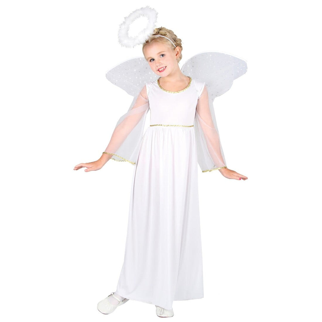 Girls Heavenly Angel Fancy Dress Up Halloween Costume L (8-10 years)
