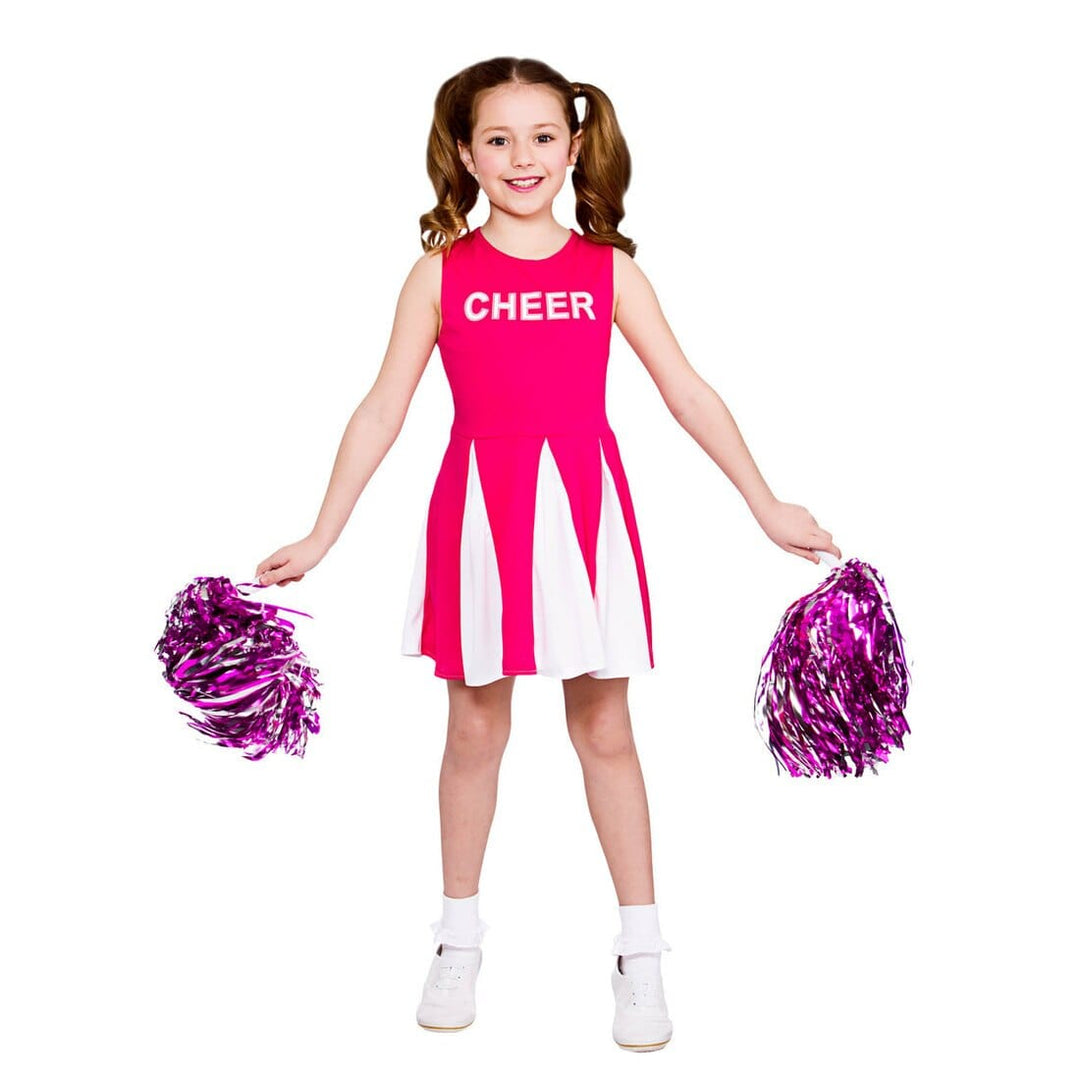 Girls Pink Cheerleader Costume Party Halloween Costume XL (11-13 years)